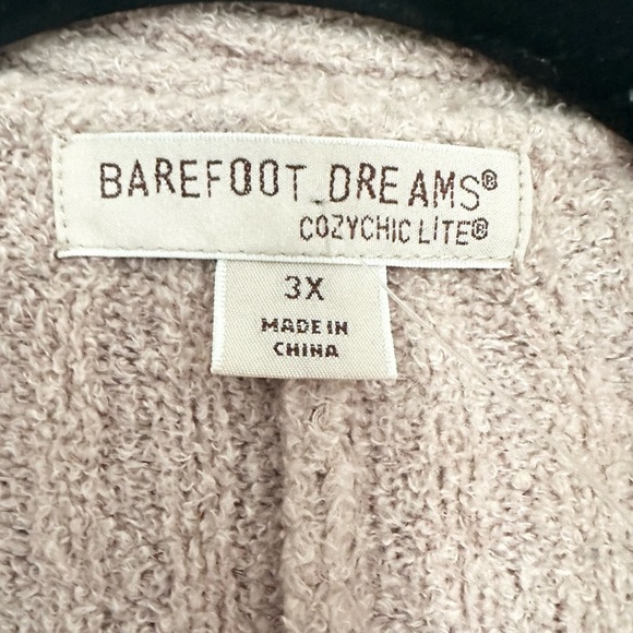 Barefoot Dreams CozyChic Lite Ribbed Shrug Cardi in Dusty Rose 3X Open-Front - Picture 2 of 4